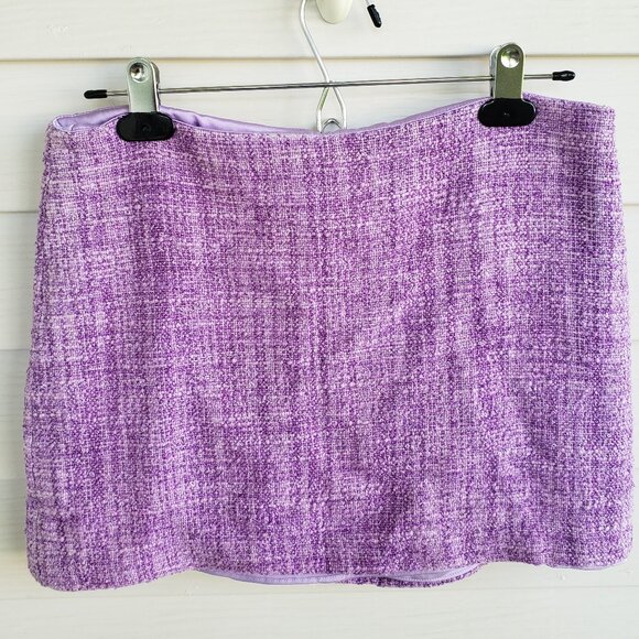 Alice + Olivia Dresses & Skirts - Alice and Olivia lavender tweed mini skirt fully lined